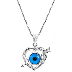 ABO Enterpises Evil Eye Heart Necklace