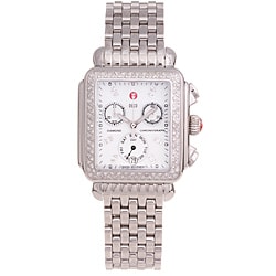 Michele Women's 'Deco' Diamond Chronograph Watch