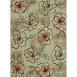 Hand-hooked Freya Beige Rug (5' x 7')