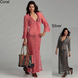 Water Water by Elan Women's Hooded Maxi Swim Cover-Up