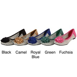 Henry Ferrera Women's Floral Design Weave Flats