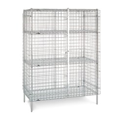 Olympic 2 Shelf Chrome Security Unit - 24 x 36 x 65 inches high