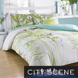 City Scene Mixed Floral 3-Piece Duvet Cover Set
