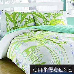 City Scene Mixed Floral 3-Piece Duvet Cover Set