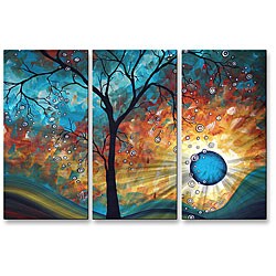 Megan Duncanson 'Aqua Burn' Metal Wall Art