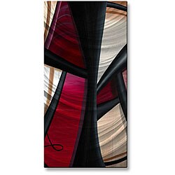 Jerry Clovis 'Wow and Red 1' Metal Wall Sculpture