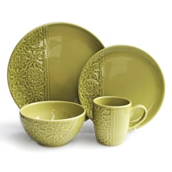 American Atelier Green Crochet Dining Set