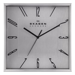 Skagen Stainless Steel 12 inch Wall Clock