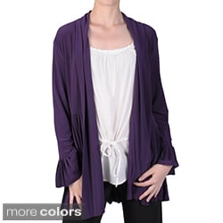 Tressa Designs Women's Pleated Trim Long Sleeve Jacket