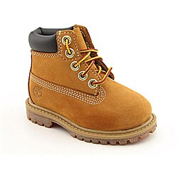 Timberland Boy's 6" Premium Waterproof Beige Boots