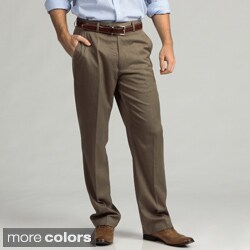 Francesco Bianchi Men's Sharkskin Flat Front Dress Pants