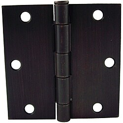GlideRite 3.5-inch Square Corner Oil Rubbed Bronze Door Hinges (Pack of 12)