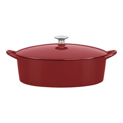 Mario Batali by Dansk Classic Chianti 6-quart Oval Cast Iron Dutch Oven