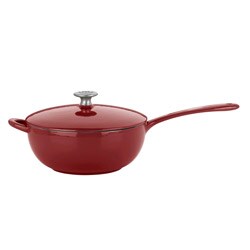 Mario Batali by Dansk Classic Chianti 4-quart Cast Iron Saucier Pan
