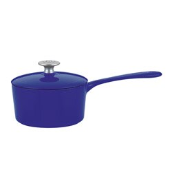 Dansk Blue Two-quart Cast Iron Saucepan