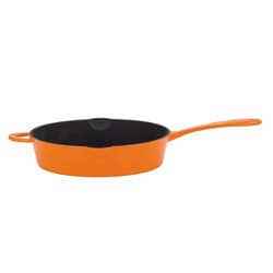 Mario Batali by Dansk Classic Persimmon 12-inch Cast Iron Open Saute Pan