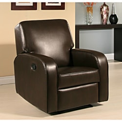 Abbyson Living Hartford Dark Brown Bonded Leather Recliner