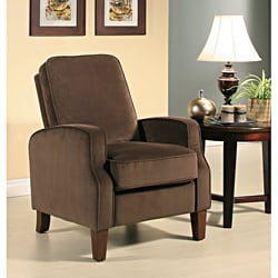Abbyson Living Camden Dark Brown Microsuede Pushback Recliner