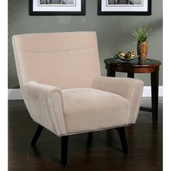 Abbyson Living Malibu Cream Microsuede Armchair