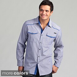 MO7 Men's Striped Woven Shirt