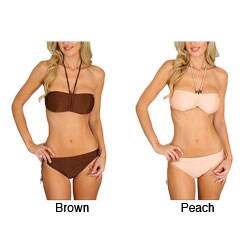 Stanzino Women's Beaded Bandeau Bikini
