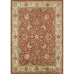Hand-made Taj Mahal Rust Persian Wool Rug (9' x 12')