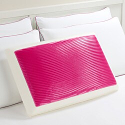 Comfort Memories Pink Wave Memory Foam and Gel Bed Pillow