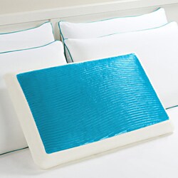 Comfort Memories Blue Wave Memory Foam and Gel Bed Pillow