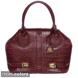 Jessica Simpson Roxy Frame Croco-embossed Satchel Bag