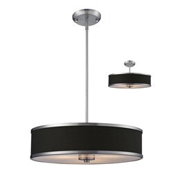 Cameo 3-light Brushed Nickel Pendant