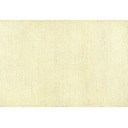 Hand-woven Dotted Motion Ivory Wool Rug (4'7 x 7'7)