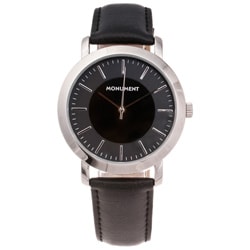 Monument Men's Silvertone Case Analog Watch