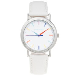 Monument Women's Colorful Dial Synthetic Leather Strap Watch