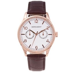 Monument Men's Faux Crocodile Strap Analog Watch