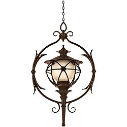 Matador 1-light Outdoor Pendant with Recycled Satin Pearlescent Glass