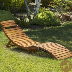 Christopher Knight Home Lahaina Wood Outdoor Chaise Lounge