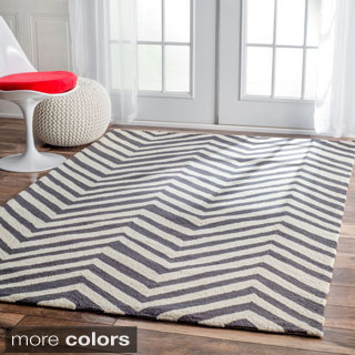 Handmade Alexa Chevron Wool Rug (8'6 x 11'6)