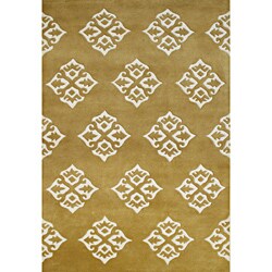 Alliyah Hand Made Tufted Summer Melon Made In New Zealand Blend Wool Rug (4' x 6')