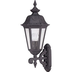 Cortland Arm Up 3-light Satin Iron Ore Wall Sconce
