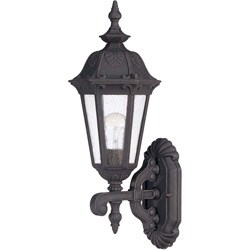 Cortland Arm Up 1-light Satin Iron Ore Small Wall Sconce