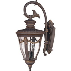 Philippe Arm Down 3-light Belgium Bronze Wall Sconce