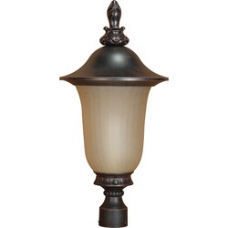 Parisian 1-light Old Penny Bronze Post Lantern