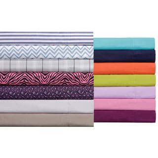 Expressions Solid or Printed Pattern Easy Care Sheet Set