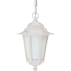 Cornerstone White with Satin White Glass 1-light Hanging Lantern