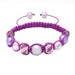 Bleek2Sheek Karma Collection Purple Crystal Edition Macrame Bracelet