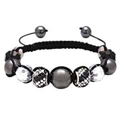 Bleek2Sheek Karma Collection Black Crystal Edition Macrame Bracelet