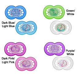 MAM Night Orthodontic Silicone Pacifiers (Pack of 2)