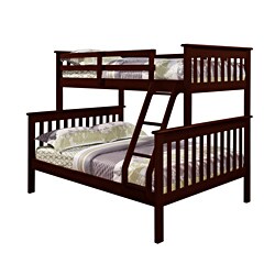 Mission Twin / Full Bunk Bed in Cappuccino