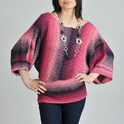 Tabeez Women's Deep Dyed Striped Sweater