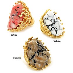 West Coast Jewelry Granite Goldtoned Fashion Ring